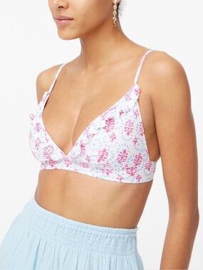 NWT J.Crew Factory Ruffle French bikini top, size S